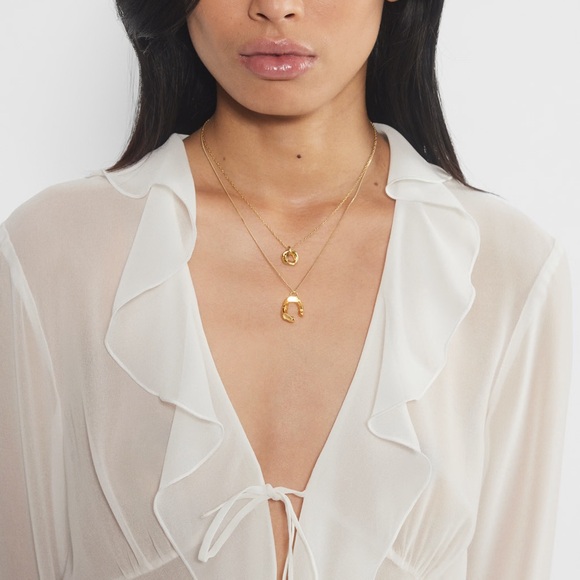 Aritzia Frenchy V-Neck Chiffon Ruffle Blouse - Picture 4 of 10